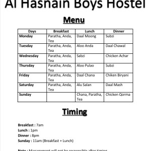 Al Hasnain Boys Hostell